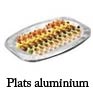 plats et plateaux service buffet aluminium oval